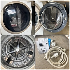 【超美品‼️】最上級機種 パナソニック 2018年製 11.0/6.0kgドラム式洗濯乾燥機 洗濯機 ヒートポンプ乾燥 洗剤･柔軟剤自動投入 ナノイーX クリスタルホワイト♪の画像