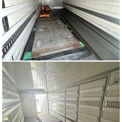 T7. 【希少】観音横扉付き 4トン保冷コンテナ 幅248ｃｍ長さ680ｃｍ高さ243ｃｍ コンテナ 物置 倉庫 格安運送　江別市発の画像