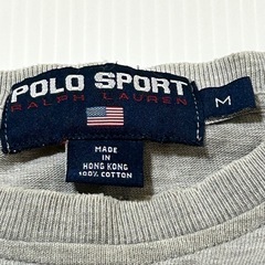 古着 ポロ スポーツ ラルフローレン スウェットシャツ ビックロゴ刺繍 Mサイズ エルボーパッチの画像
