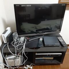 ☆０円無料　SHARP　液晶テレビ + テレビ台セットでの画像