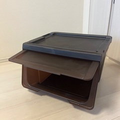 【中古】収納ケース　ブラウンの画像