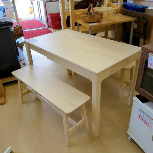 コンプレッサー 100v 58L木製ダイニングテーブル＆チェア2脚セット