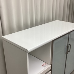 KH-18【新入荷　リサイクル品】ニトリ　ポスティア120WH キッチンカウンター　白の画像