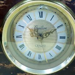 置き時計 桜皮細工・角館 Papillon QUARTZ 幅30㎝ アナログ 時計 和風 インテリア 西岡店の画像