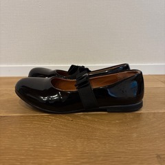 女の子　フォーマルシューズ　黒　バレエシューズ　20㎝の画像