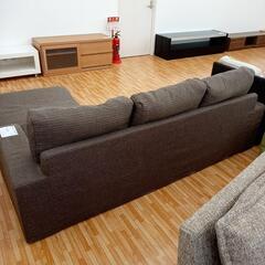 【リユースのサカイ八街店】★ジモティ割あり★ L字ソファー　ブラウン系　クリーニング済　YJ7213の画像
