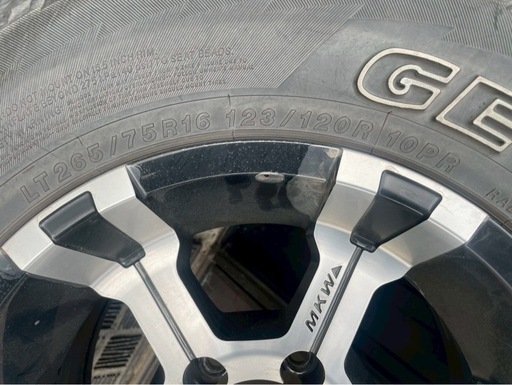 265/75R16サマータイヤホイール付き4本セット