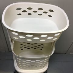 二段　ランドリーバスケット　洗濯用品　洗面所の画像