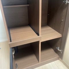 ニトリ　キッチンボード　ブラウンの画像