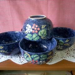 新品花柄中どんぶり5個の画像