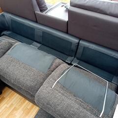 【リユースのサカイ八街店】★ジモティ割あり★ L字ソファー　ブラック系　クリーニング済　YJ7215の画像