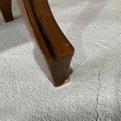E7【猫足スツール】木製 布 グリーン イス W48cm コンパクト クラシカル アンティーク調 リビング インテリア 玄関の画像