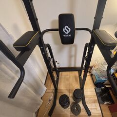 WASAI 　MK680 ぶら下がり健康器 懸垂マシン ＆ダンベル２個（10kg×２）の画像