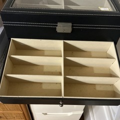 可愛い小物入れ😍💕 鍵付き🔑 2段　大容量❗️ 小物入れ 小物ケース 黒の画像