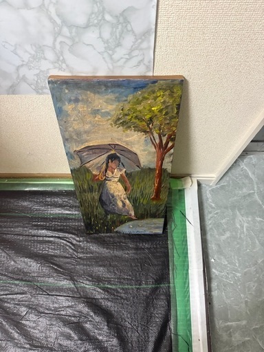 模写　クロード　モネ　日傘をさす女性