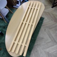 0483  美品 センターテーブル ※天然木製 の画像
