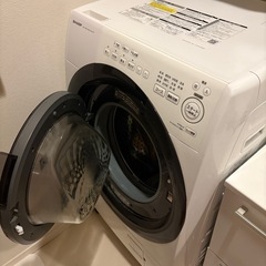 【中古】シャープ製ドラム式洗濯乾燥機 ES-S7H+嵩上げ台の画像