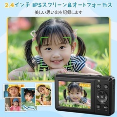 デジカメ 4K 6400万画素 コンデジ 16Xデジタルズーム 初心者向け ウェブカメラ 軽量 小型 SD カードなしの画像