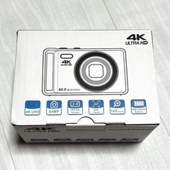 デジカメ 4K 6400万画素 コンデジ 16Xデジタルズーム 初心者向け ウェブカメラ 軽量 小型 SD カードなしの画像