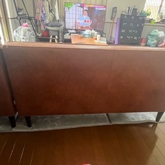 レザーソファー！ヴィンテージ！3〜4人掛け
の画像
