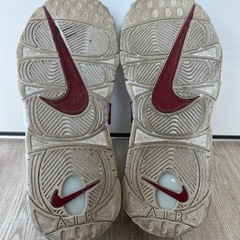 NIKE ナイキ モアアップテンポ モアテン 26.5cm (白・赤)の画像