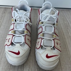 NIKE ナイキ モアアップテンポ モアテン 26.5cm (白・赤)の画像