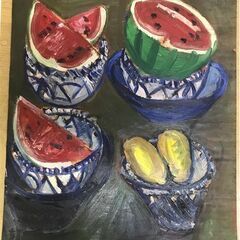 須田剋太 果物 油彩 額装の画像