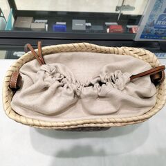 【LOEWE】　ロエベ　パームリーフ×レザー　ドローストリング　バケットバッグの画像