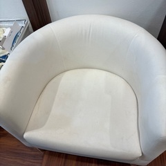 白　1人掛けソファの画像