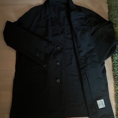 MEN'S BIGI ブラック ステンカラー春秋コート美品Lサイズの画像