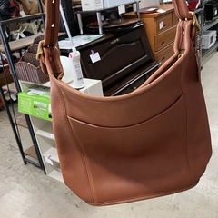 H2508-204 COACH レザートートバッグ ブラウン 中古の画像