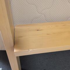 無印MUJI　パイン材ロフトベッド/ミドルベットの画像