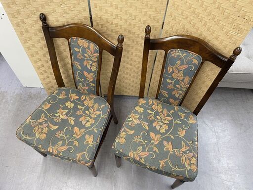 karimoku ダイニングチェア コロニアル 2脚セット 椅子 ファブリック