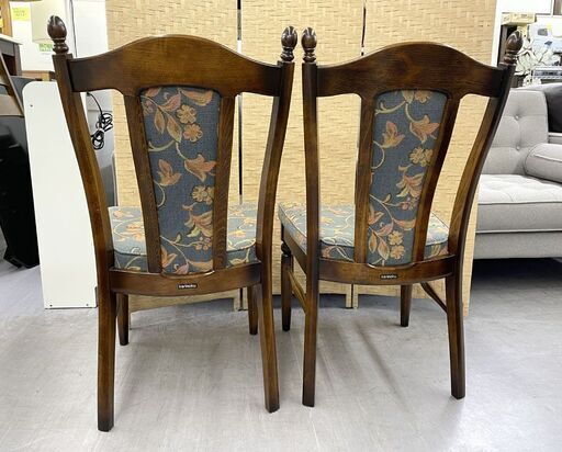 karimoku ダイニングチェア コロニアル 2脚セット 椅子 ファブリック