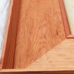 ◆取引条件有り◆希少未使用品◆屋久杉木目額縁（ガラス面額装部27x24㎝・外形46x43x3.5厚cm、北九州市・小林彫刻所製）の画像