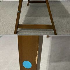 ニトリ 4人掛けダイニングテーブルセット Nコレクション 幅150cm 天然木 T-06A 150 MBR ミドルブラウン 中古家具 店頭引取歓迎 R9861の画像