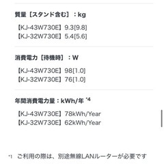 液晶テレビ　SONY 32型の画像