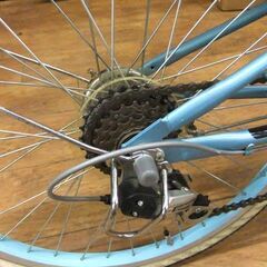 22インチ 子供用 自転車 ６段変速 カゴ 鍵付き ライト付き casta Blanca 女の子 札幌市厚別区 厚別店の画像
