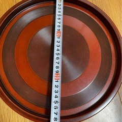 【昭和レトロ】未使用保管品/漆調の御茶櫃（おちゃびつ）直径29cmの画像