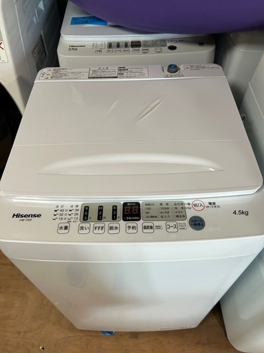 Hisense ハイセンス 2021年製 全自動 洗濯機 4.5kg HW-T45F
