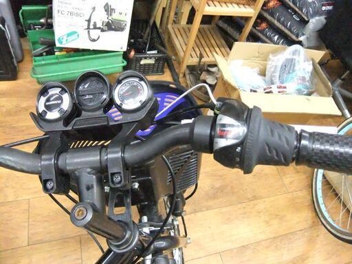 自転車 24インチ 子供用自転車 THUNDER FORCE ブルー系 6段変速 サンダーフォース カゴ付き 札幌市厚別区 厚別店