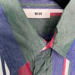 WEGO  メンズ　サイズＬ　ボタンシャツ　の画像