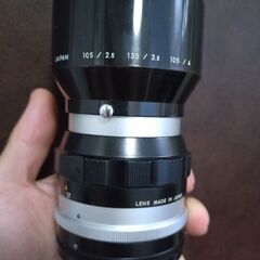 優良品　フード付き　Nikon NIKKOR-P Auto 105mm F2.5の画像