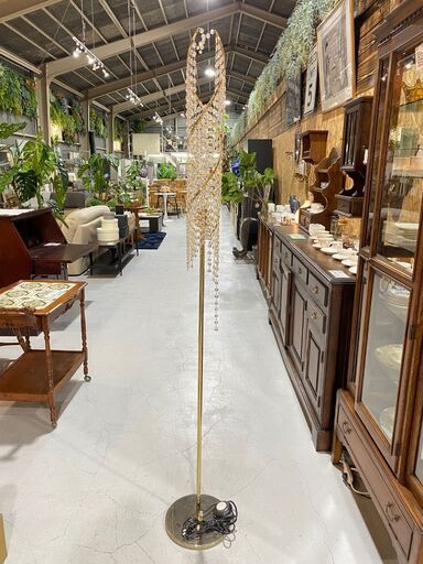 E7★大塚家具★クリスタルビーズ フロアライト ILA-1005G 2016年 スワロフスキー スタンドライト 定価約20万