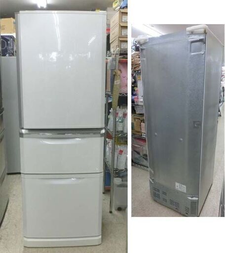 MITSUBISHI 3ドア 冷蔵庫 2014年製 335L MR-C34Y 白 ホワイト 300L 
