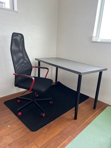 IKEAデスク＋チェア＋マット3点セット (haru) 赤塚のテーブル