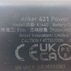 ( M-741 )ANKER アンカー モバイルバッテリー 5000mAh A1645 ブラック 黒 12W ライトニング端子 中古 動作確認済みの画像