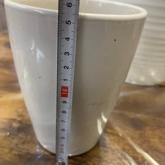 ！相談中！【白い陶器鉢カバー6点セット／観葉植物用・中古】の画像