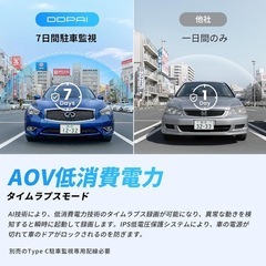 ドライブレコーダー 800万画素+1080PフルHD 前後2カメラWDR対応の画像