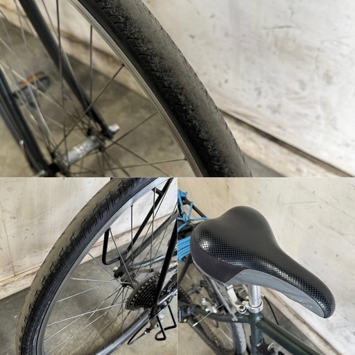 A-6i472(U)□岐阜発　△Panasonic/自転車/クロスバイク/3×7段変速/マウンテンバイク/タイヤ700×35c/防犯有り/現状品　R6.4/17□